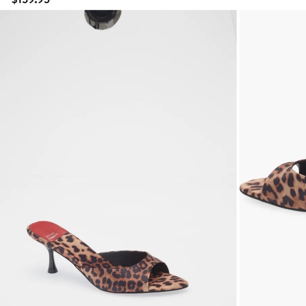 Jeffrey Campbell Leopard Print Open-Toe Kitten Heel Mules - Picture 2 of 2